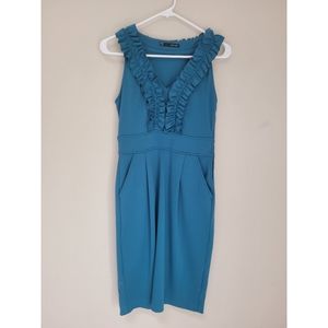✨3/$15✨ Teal Maurices Vintage Inspired Ruffle Dress - Size S